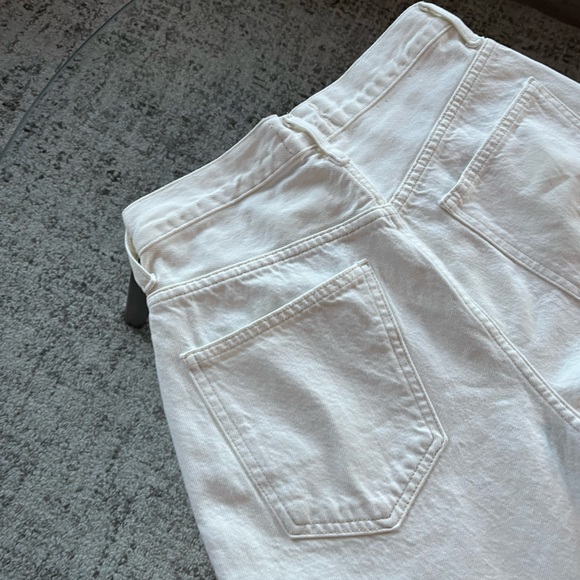 Agolde Sz 24 30" Criss Cross Wide Leg Upsized Jean in Off White Relay - Picture 10 of 14